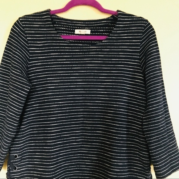 Madewell Striped Side-Lace‎ Top size Small - Picture 9 of 10